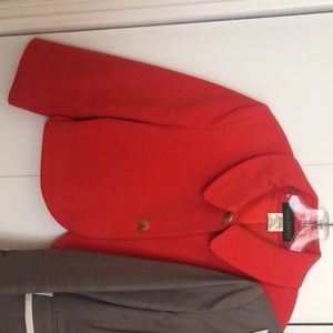 Cropped lined wool jacket